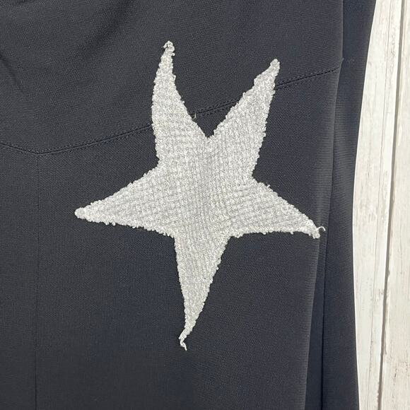 Lauren Ralph Lauren Black Sleeveless Halter Striped Star Artsy Long Flowy Dress - Picture 5 of 9